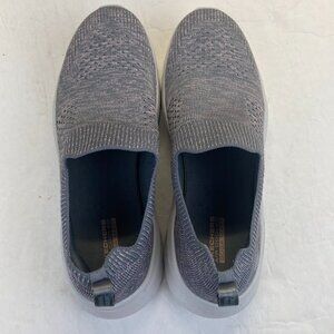 Skechers GO WALK Flex Knit Dark Gray Comfort Running Shoes Womens Size 10